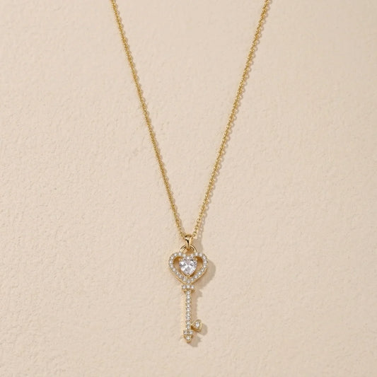 Secret Heart Key Necklace Luxury