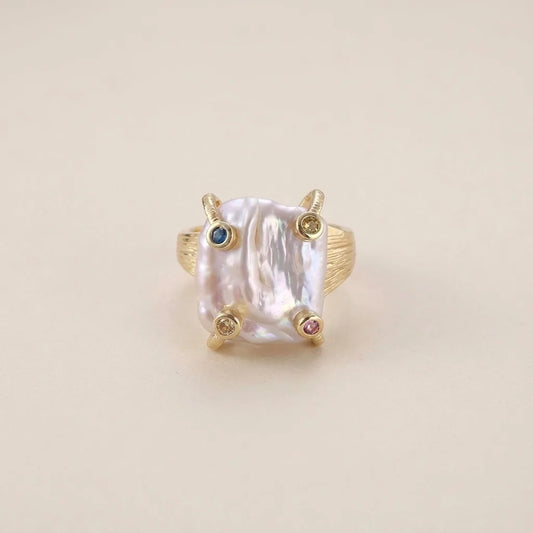 Baroque Pearl Statement Ring Jewelry