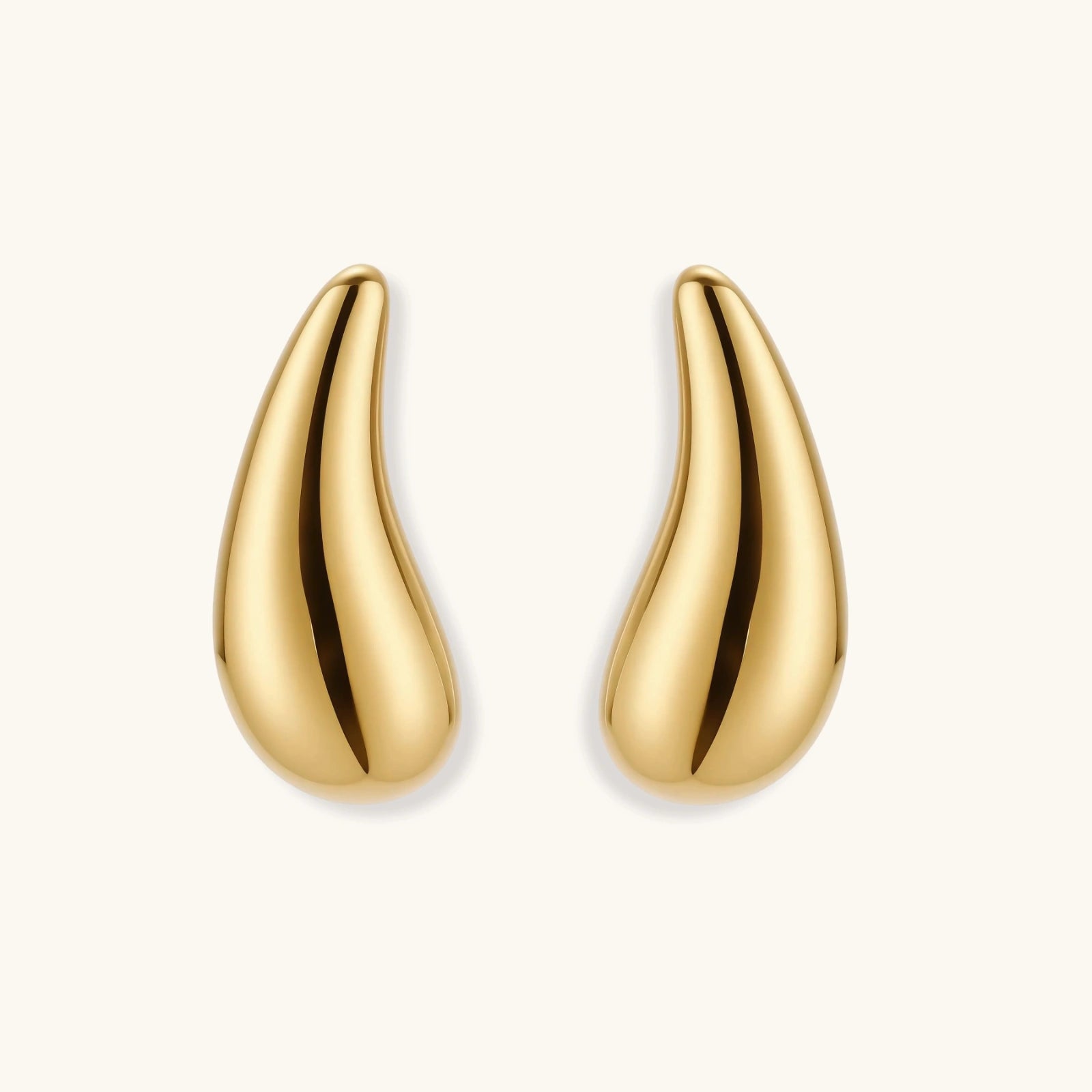Golden Teardrop Studs