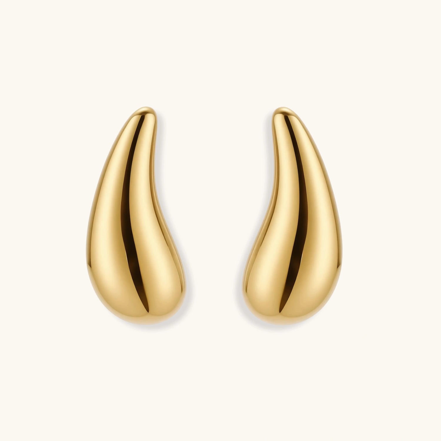 Golden Teardrop Studs