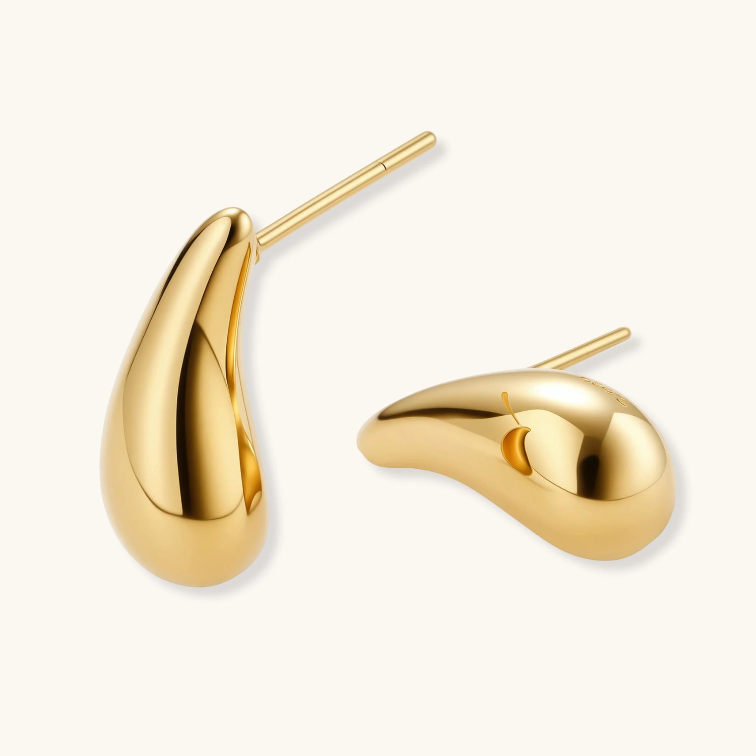 Golden Teardrop Studs