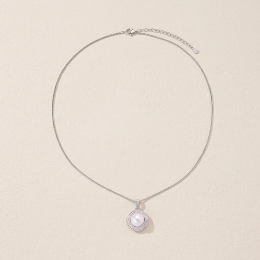 Halo Pearl Necklaces Jewelry Elegant