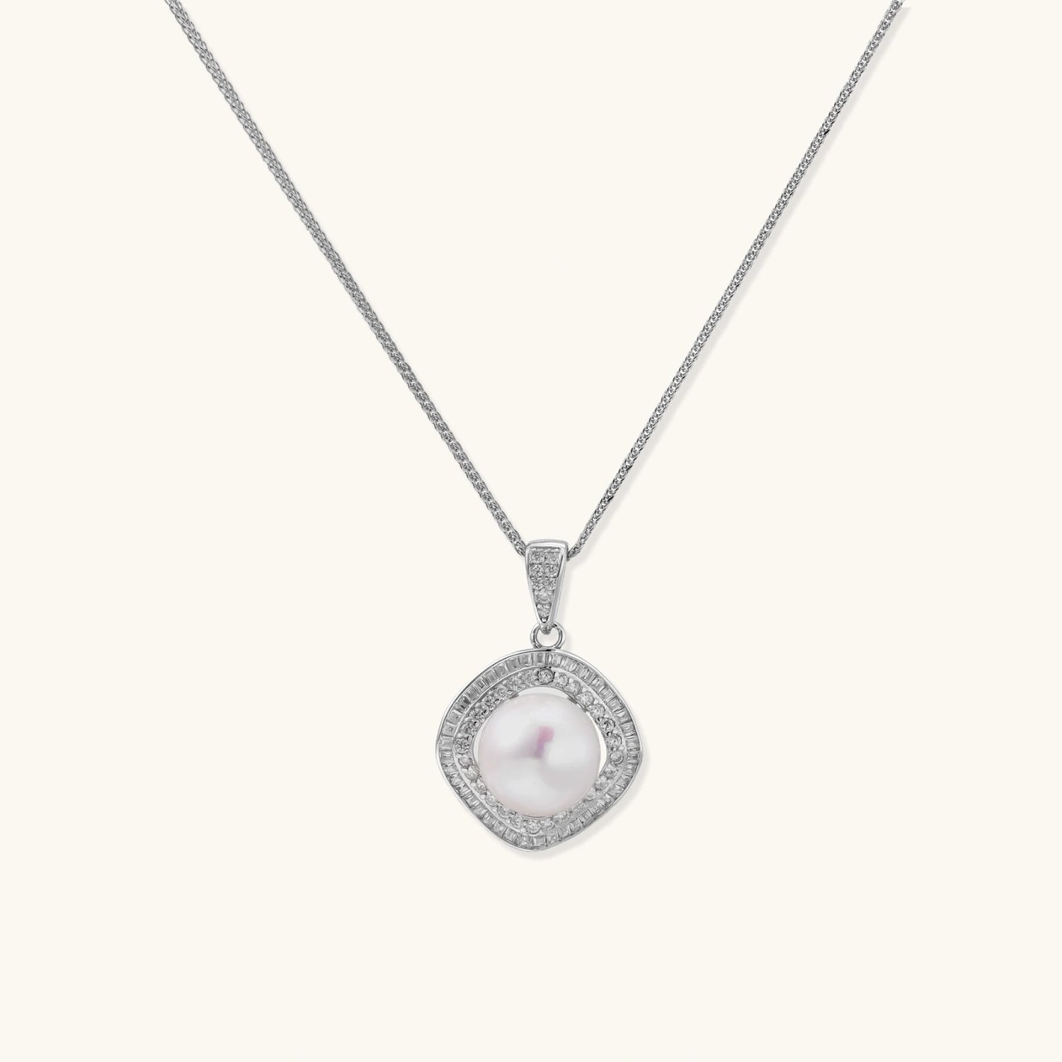 Halo Pearl Statement Necklace