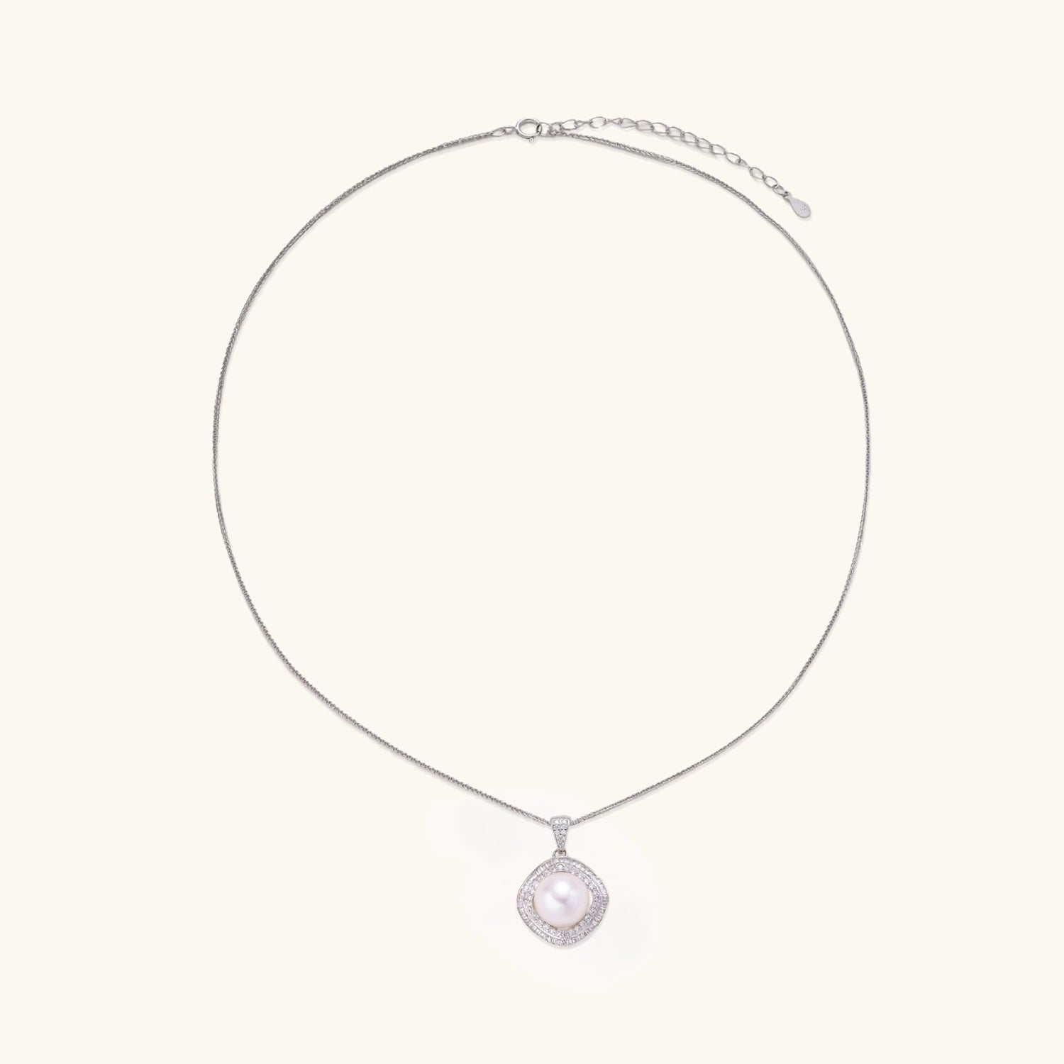 Halo Pearl Statement Necklace