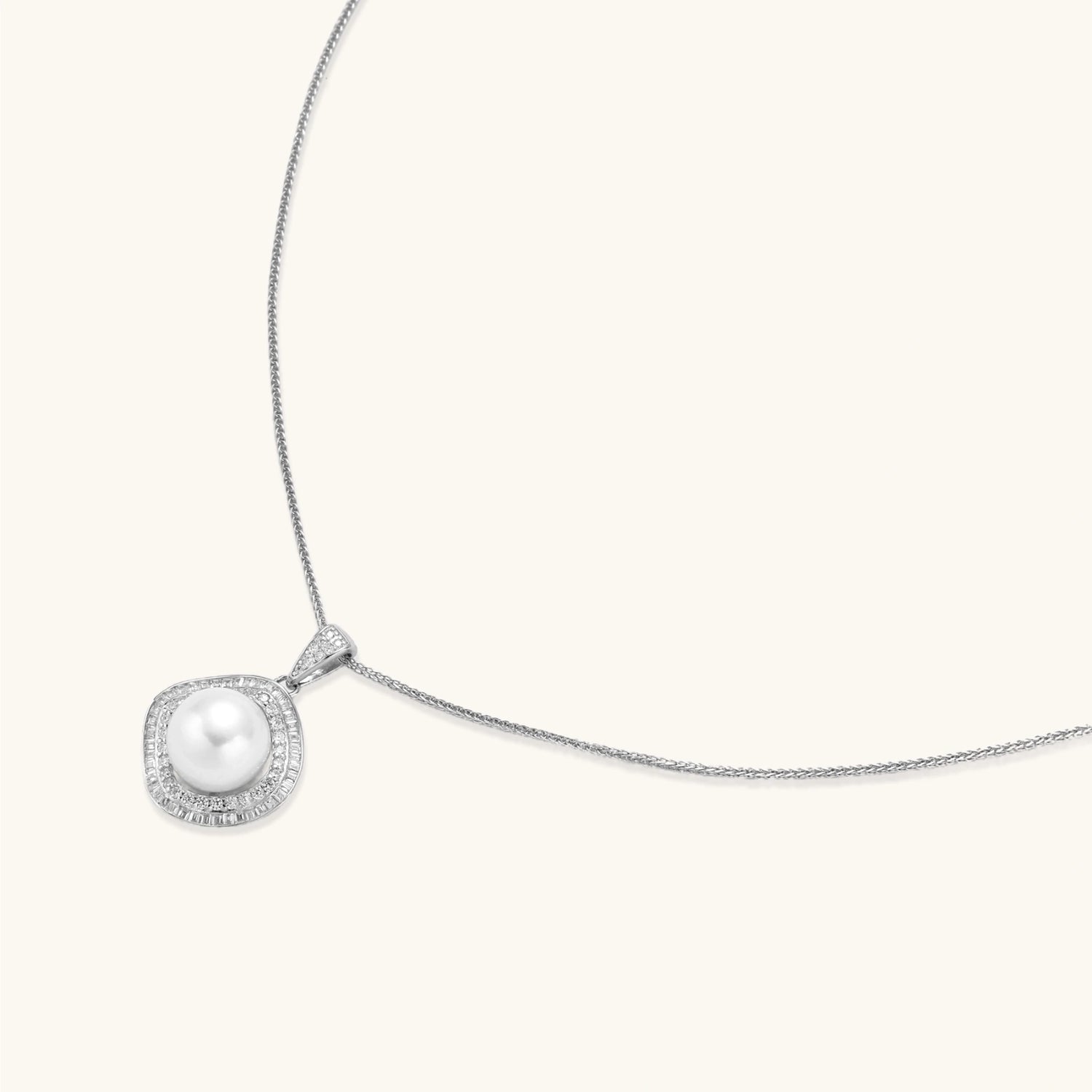 Halo Pearl Statement Necklace