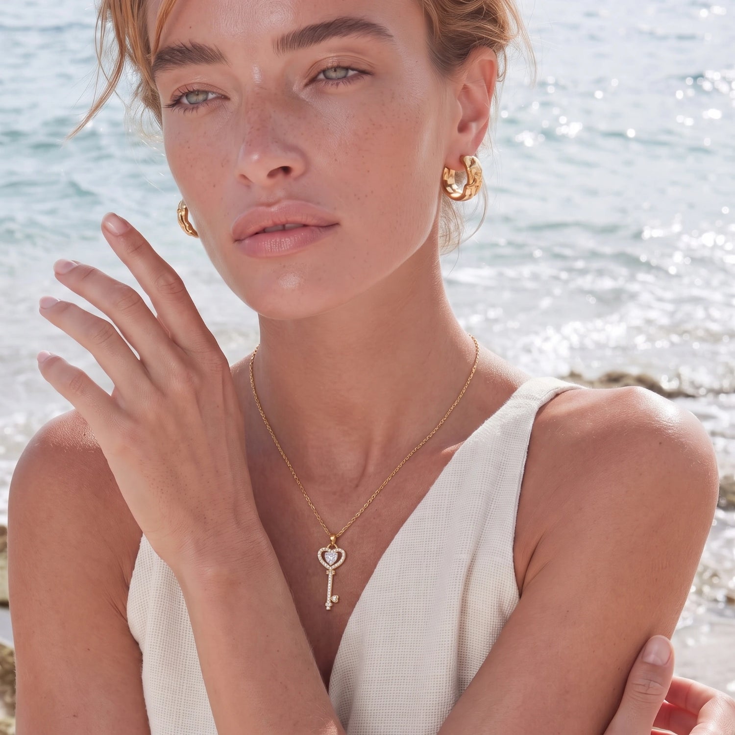 Secret Heart Key Necklace