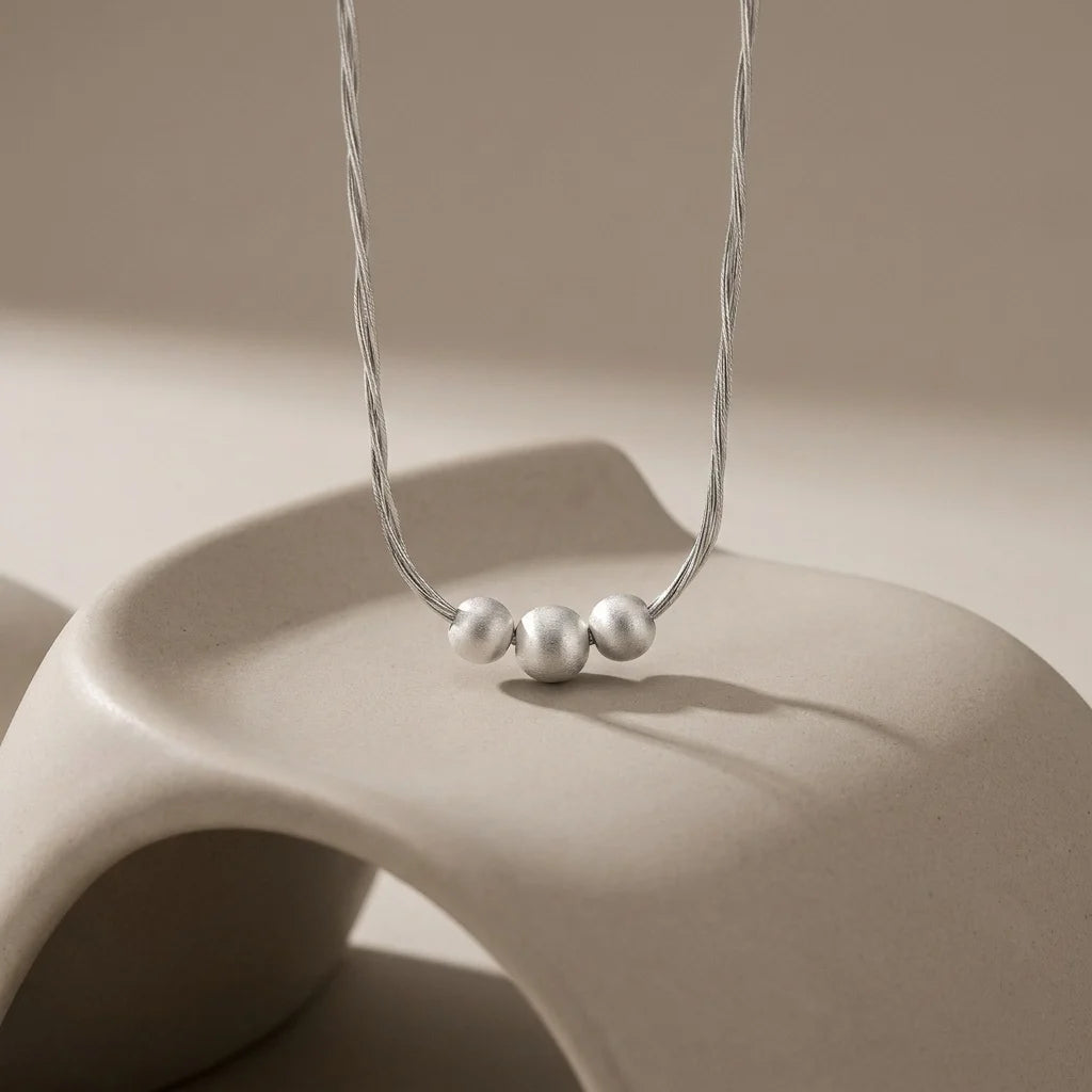 Silver Strand Layers Necklace