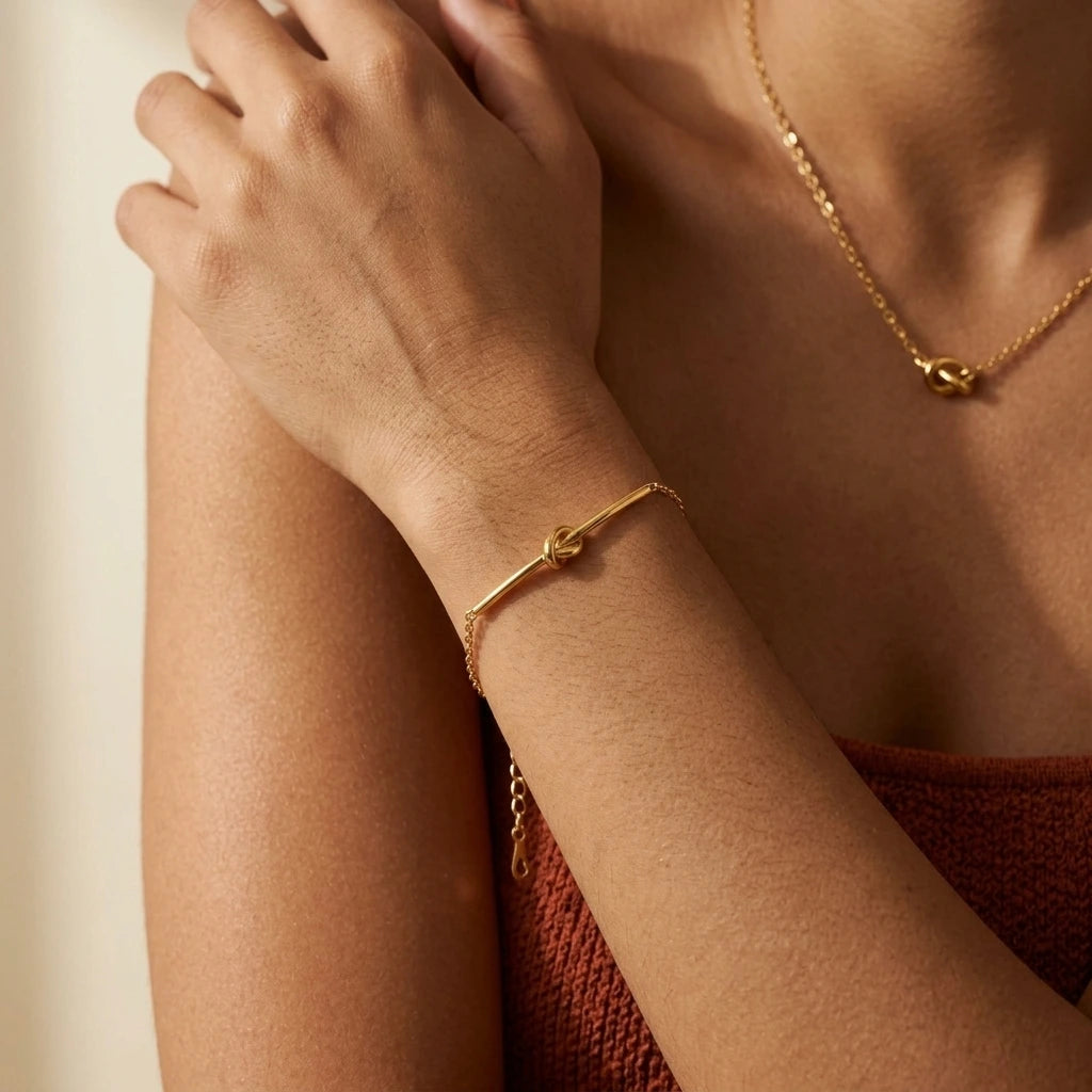 Twisted Knot Bar Bracelet