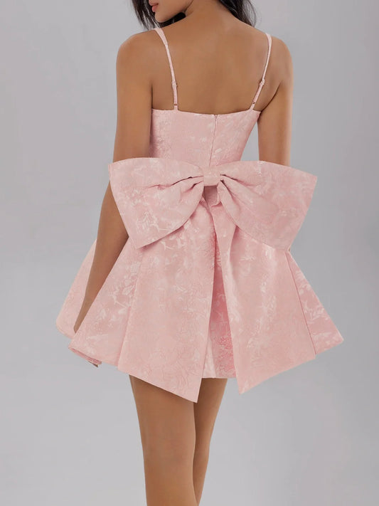 Blush Pink Bow Bodycon Dress Blush Pink