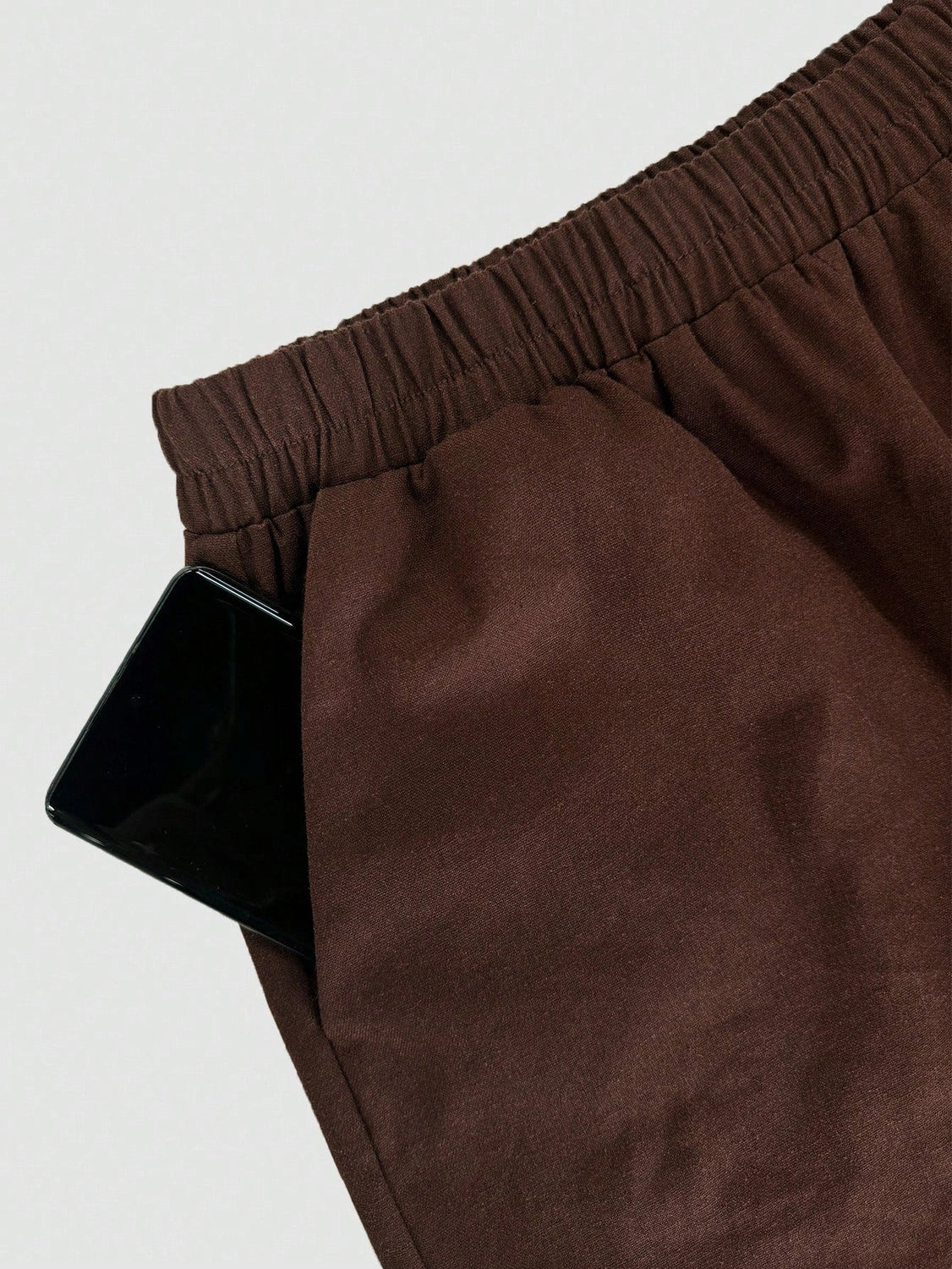 Cotton Linen Blend Dark Brown Set