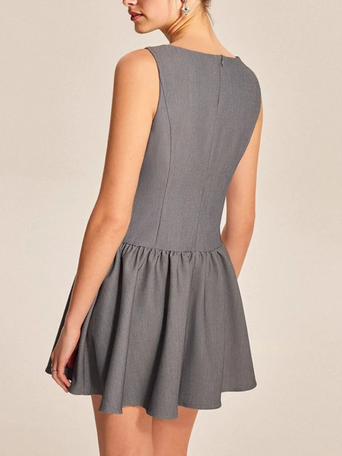 Flared Gray Dress