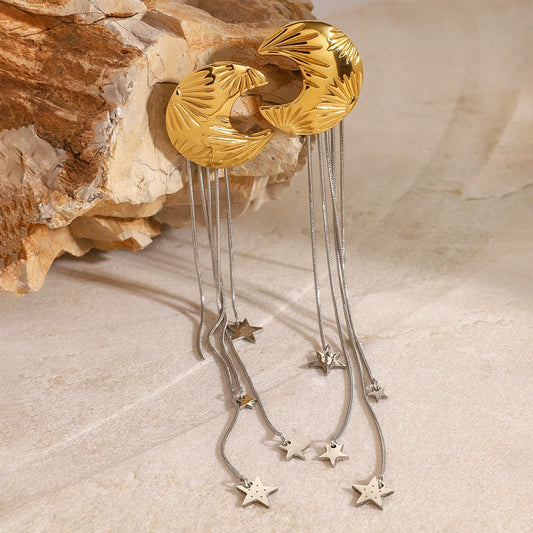 Gold Moon Earrings