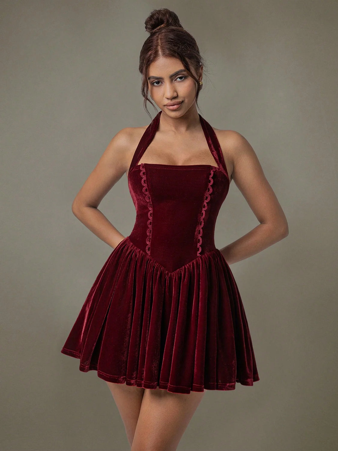 Luxe Burgundy Dress