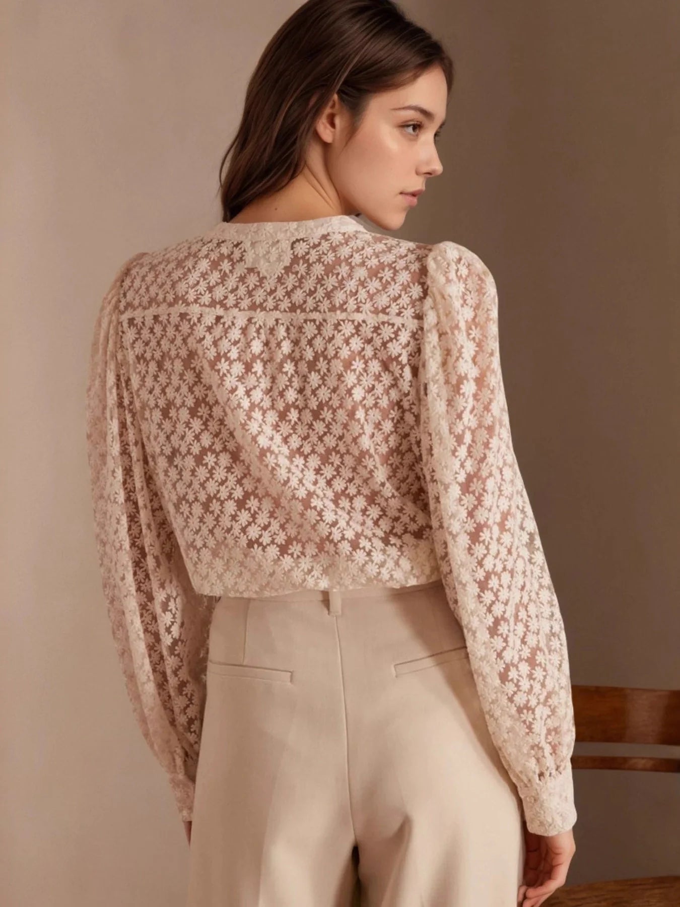 Luxe White Lace Blouse for Effortless Elegance in Any Occasion