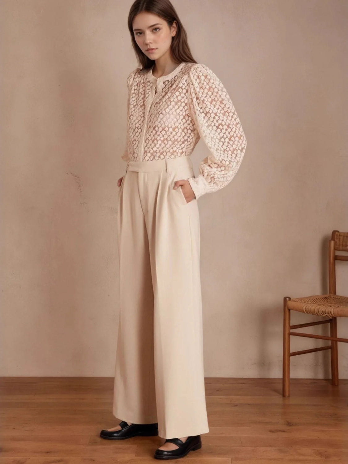 Luxe White Lace Blouse for Effortless Elegance in Any Occasion