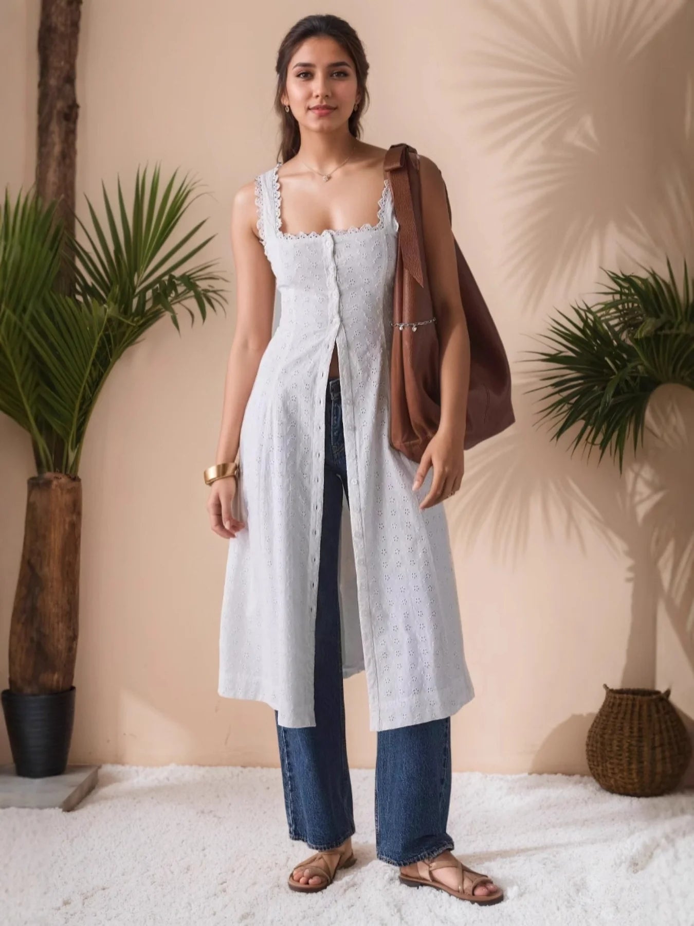 Luxurious Eyelet Lace Dress