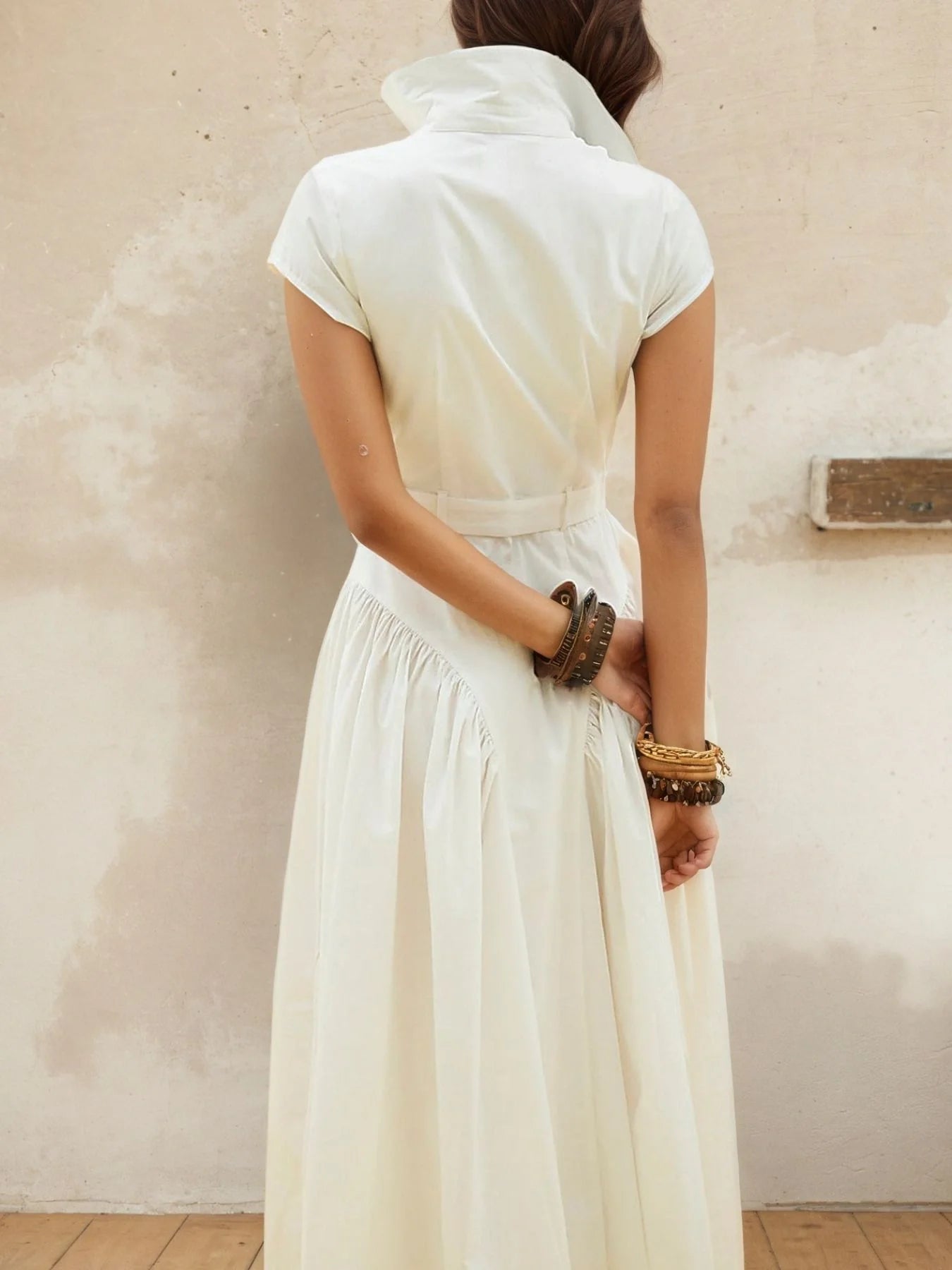 Modern White Sleek Dress