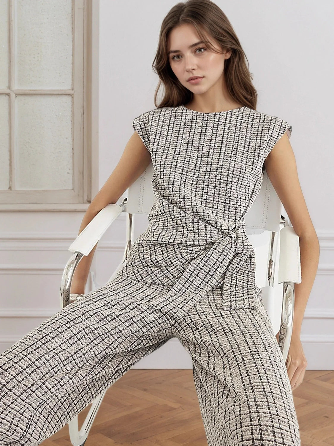 Your Perfect Tied Round Neck Set