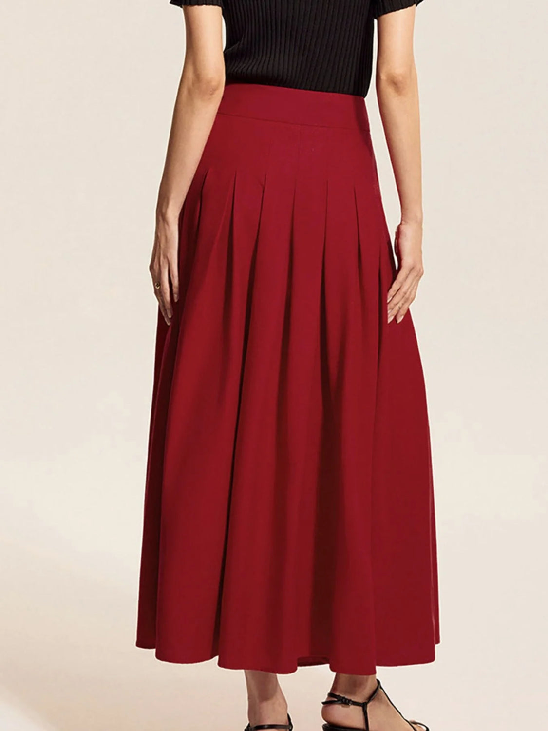 Pleated Burgundy Sylvia Sets