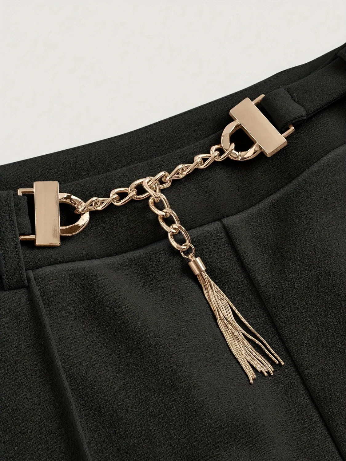 Premium Black Chain Trousers