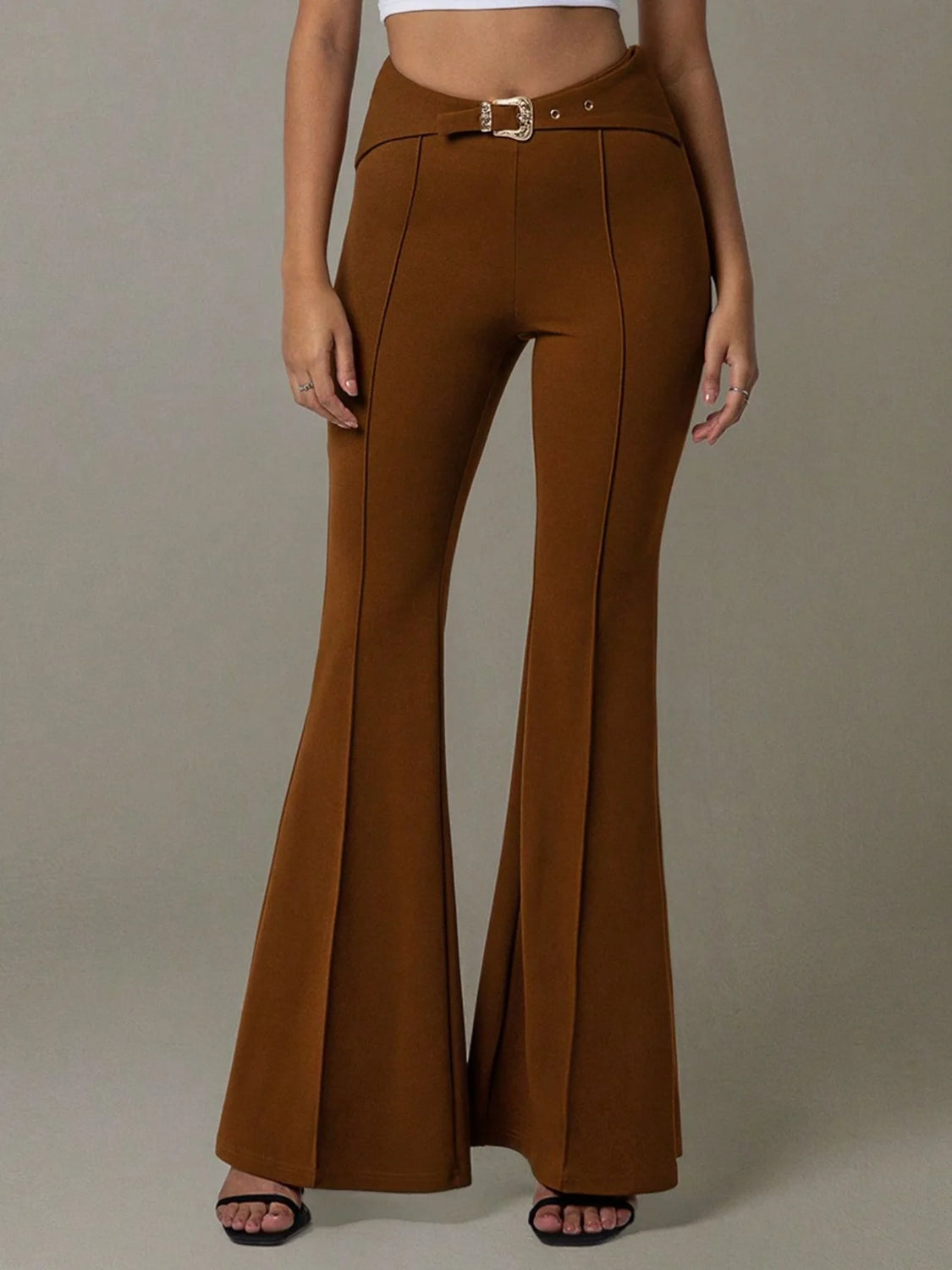 Soft Belted Brown Trousers