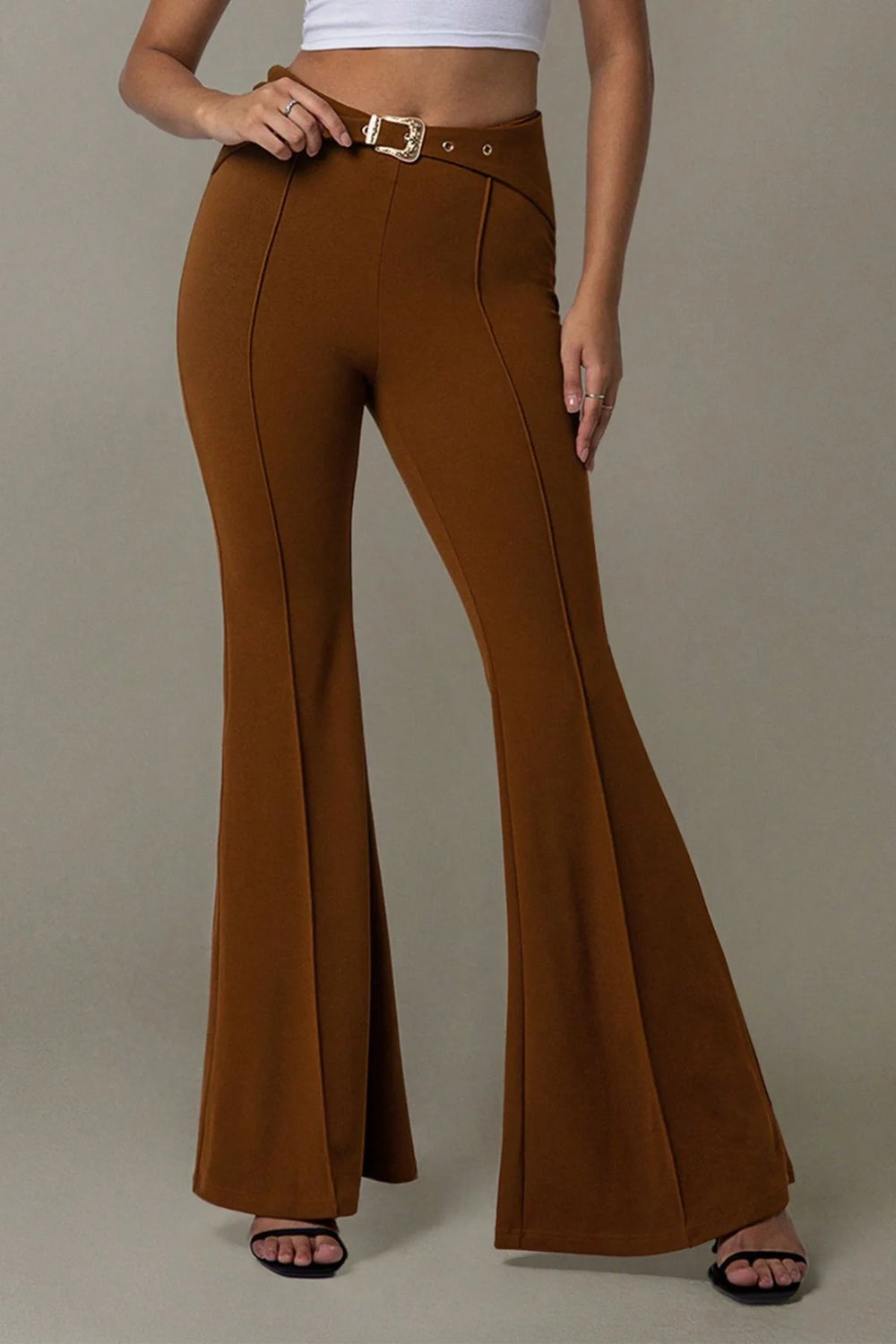 Soft Belted Brown Trousers