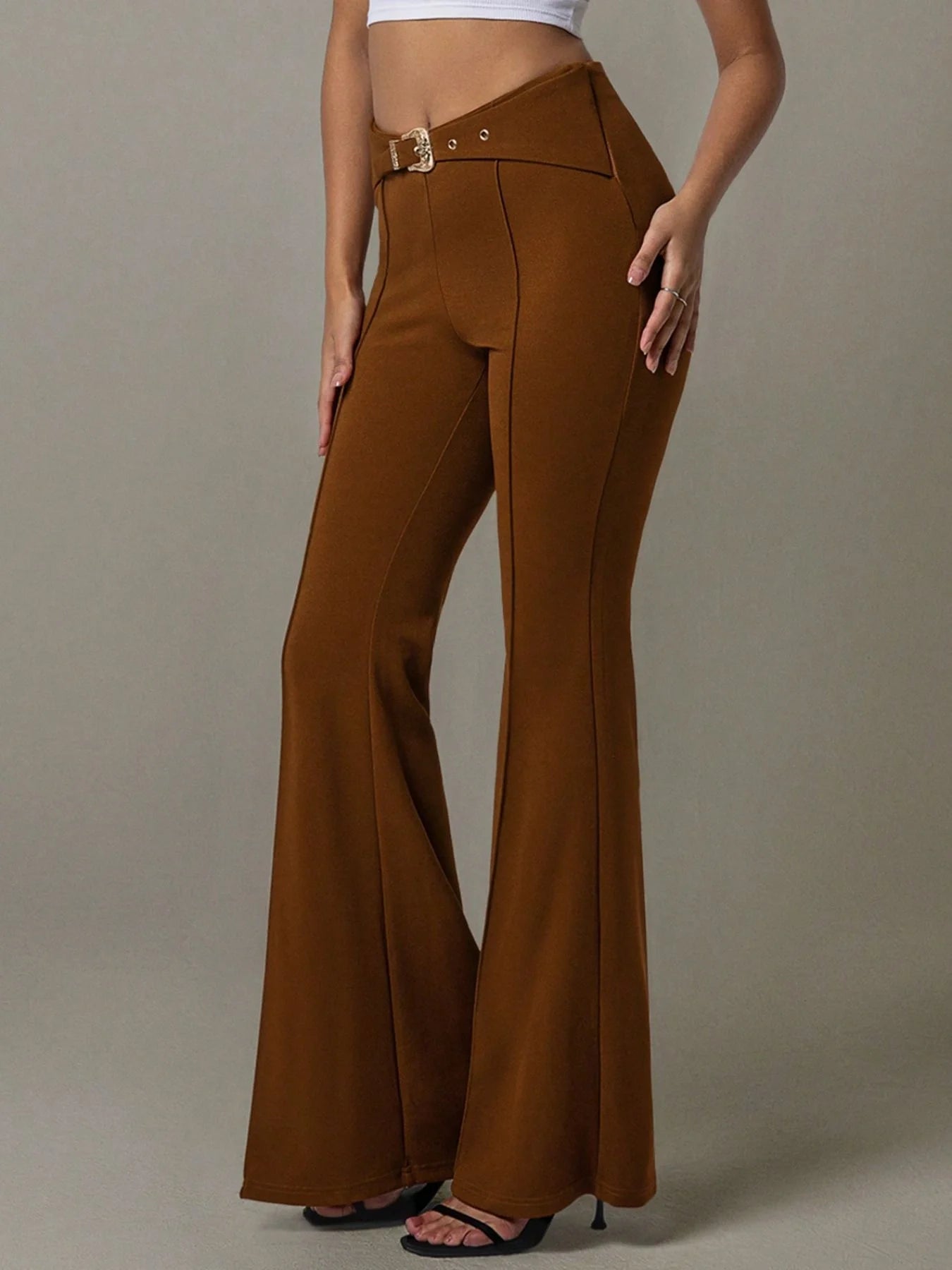 Soft Belted Brown Trousers