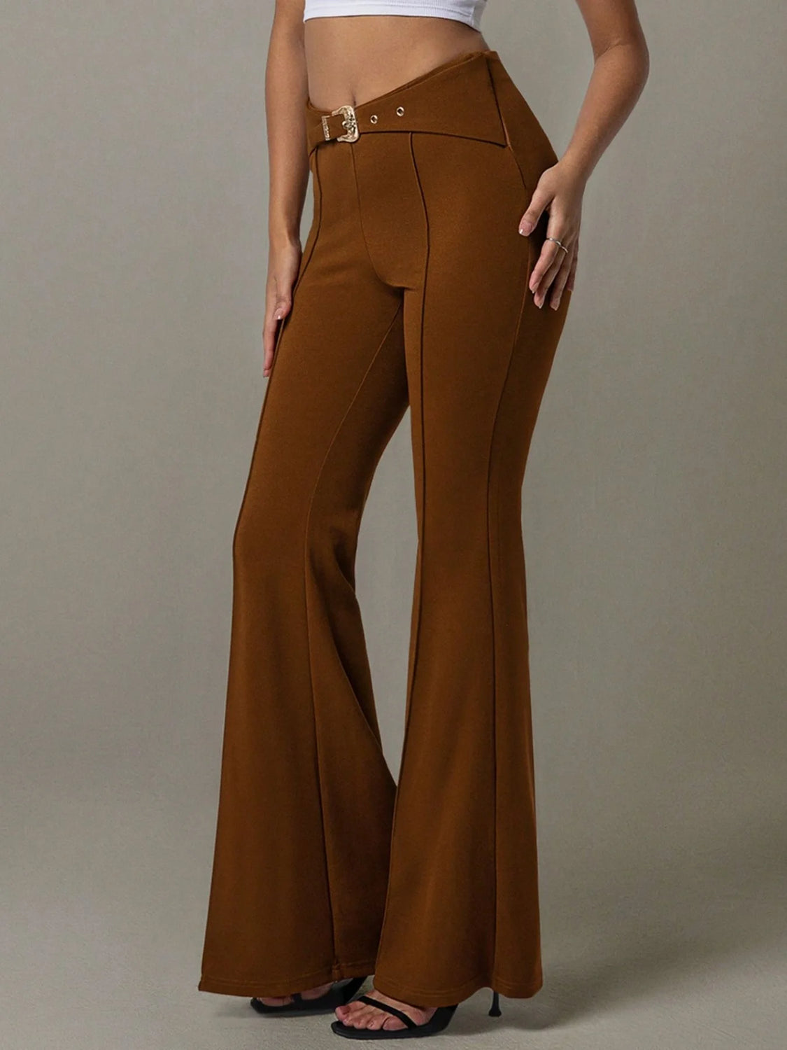 Soft Belted Brown Trousers
