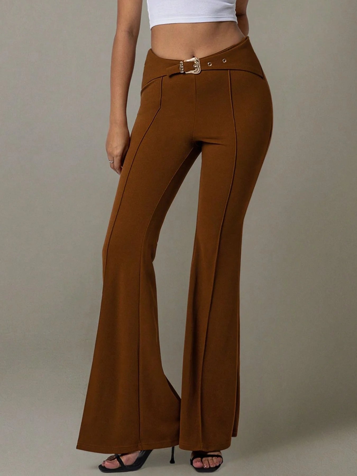 Soft Belted Brown Trousers