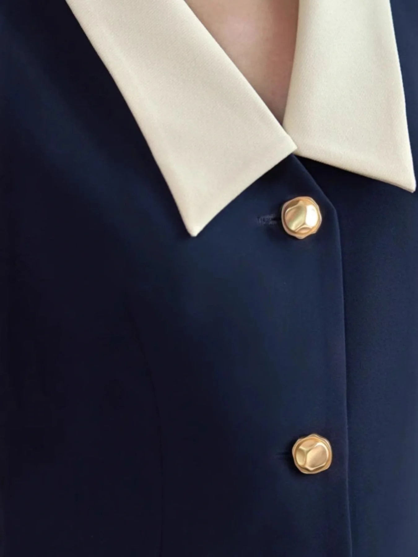 Stretch Comfort Dark Blue Dress