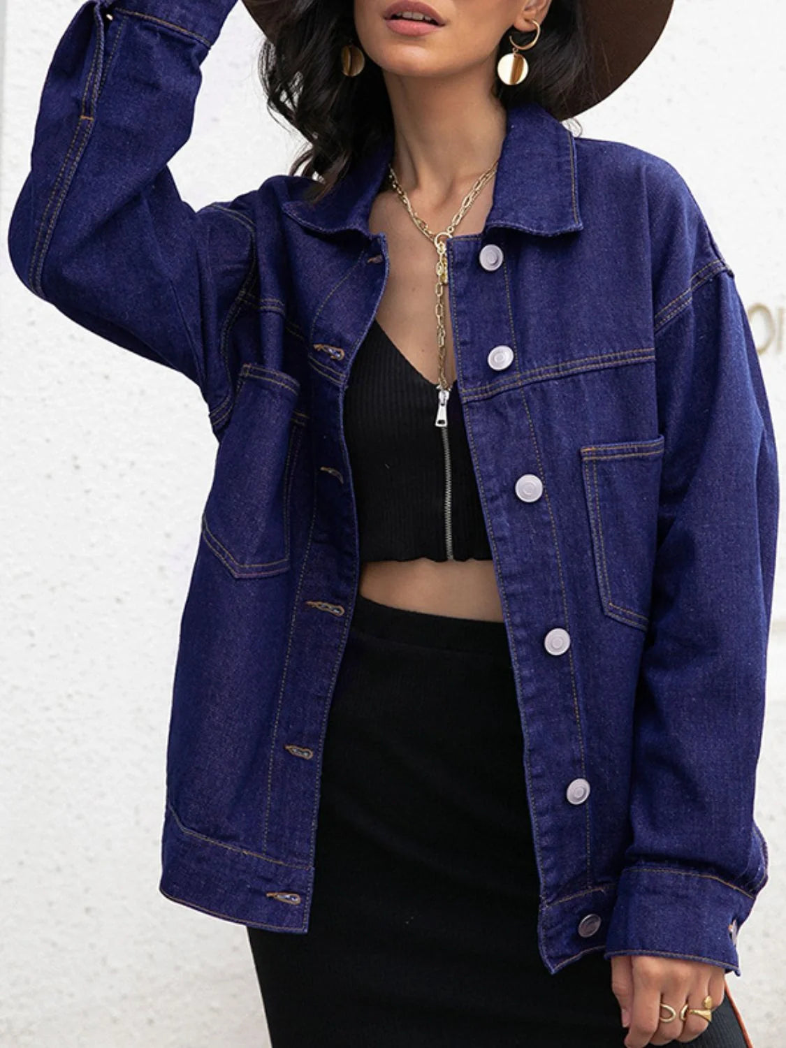 Timeless Buttoned Denim Jacket